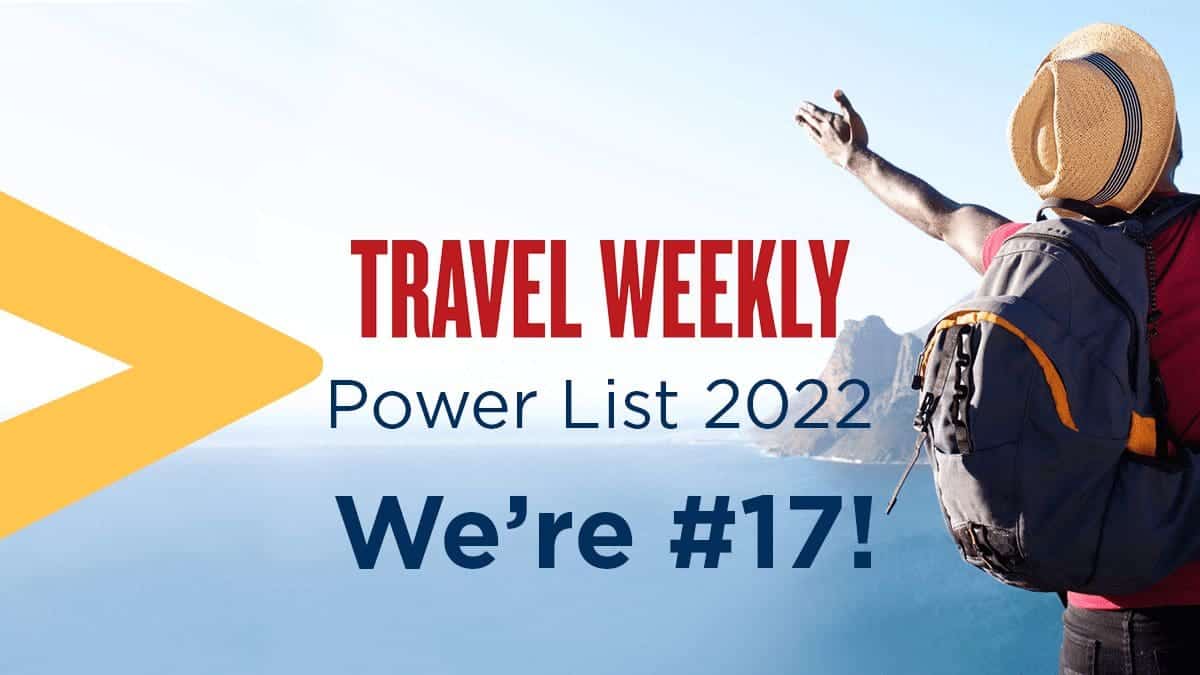 For the seventh consecutive year, arrivia has been named to the Travel Weekly Power List