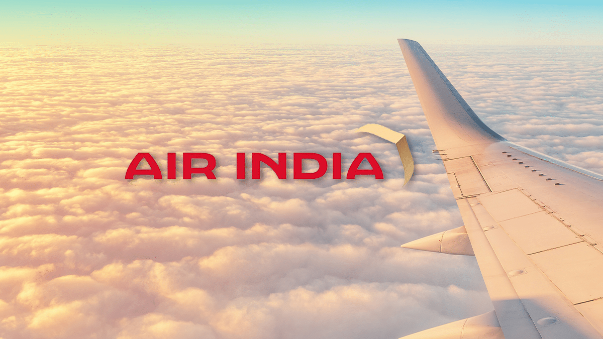 View out the window of Air India Flying Returns member, on a flight using reward points earned from cruise fares